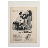 c. 1945 Old Gold Cigarettes Ad Page