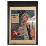 London Life Cork Tip Cigarettes Poster