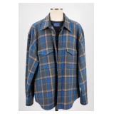 Pendleton Plaid Wool Shirt-Jacket, Size XL