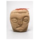 Carved Face-Form Sculpture