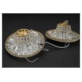 Pair of Faceted Light Fixtures