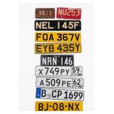 Lot of 10 Assorted Vehicle License Plates