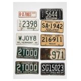 Lot of 10 Vintage State License Plates