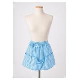 Blue-and-White Gingham Apron