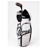 PING Golf Bag and 3 Golf Clubs