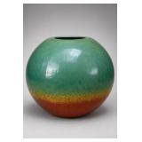Large Rounded Glazed Ceramic Vessel