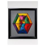 Edward Colarik Dallas Artist Framed Geometric Art