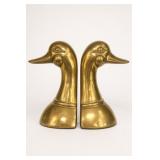Pair of Brass Duck Bookends