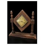 Wooden Freestanding Clock with Diamond Dial