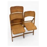 Set of Four 4Pc Wooden Folding Chairs