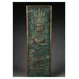 Cambodian Devata or Apsara relief canvas 19.5X60