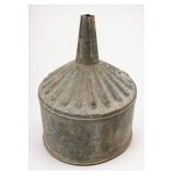 Large Metal Funnel-Shaped Vessel