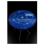 Edward Colarik Dallas Artist Painted Glass Table
