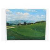 Edward Colarik Golf Course Painting, Dallas Artist