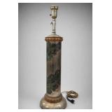 Probably Trench Art Decorated Metal Lamp