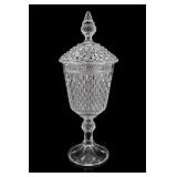 'Diamond Point' lidded apothecary jar by Indiana