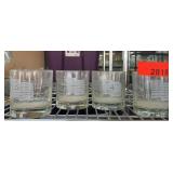 Lot of 4 Patriotic Flag Glass Whiskey Tumblers
