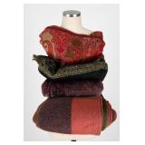 Assorted Scarves Woven Textiles with Fringe
