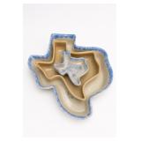 Texas Ceramic Trays Cowboy Hat Chip Dip Bowl Etc