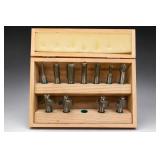 Wooden 12PC Router Bit Set, 11 Bits Visible