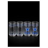 Lot of 4 Mobil NFL/Dallas Cowboys Glasses