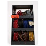 Lot of Assorted Speaker Wire Coils with Rack