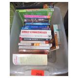 Lot of 21+ Mixed Books Storage Bin