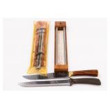 Lot of Kitchen Knives and Sharpeners