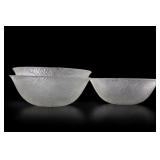 Four Vintage Indiana Glass Weavetex Bowls
