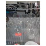 Lot of 4 Large Clear Stemmed Wine Glasses