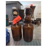 Lot of 2 Grolsch Swing-Top Bottles