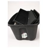 Lot of Black Display Trays and Cases with Tote