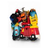 Lot of Assorted Toy Vehicles and Construction Toys