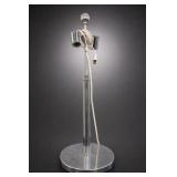 Chrome-Colored Freestanding Table Lamp