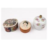 Lot of Three Decorative Trinket and Storage Boxes