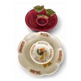4 Piece Vintage Ceramic Apple and Salad Bowls