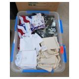 Set of Ten Lot of Assorted Textiles w/ Tote Set
