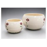 Pair of Floral Ceramic Planters