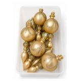 Lot of Vintage Gold-Toned Christmas Ornaments