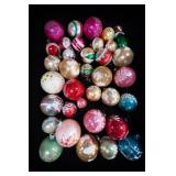 Lot of Vintage Assorted Glass Christmas Ornaments