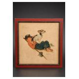 Framed Boy and Dog Print