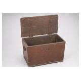 Antique Wooden Storage Chest Trunk
