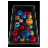Lot of Assorted Spherical Christmas Ornaments