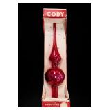 Coby Glass Products Co Coby Red Glass Tree Topper