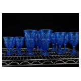 16 Fostoria Argus Blue Iced Tea Glasses