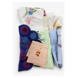 Lot of Embroidered Decorative Linens