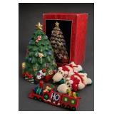 Lot of 4 Christmas Decorations Cookie Jar+