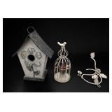Lot of 3 Metal Garden Dï¿½cor Pieces