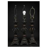 Lot of 3 Neoclassical Table Lamps