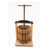 Wooden Basket Fruit Cider Press